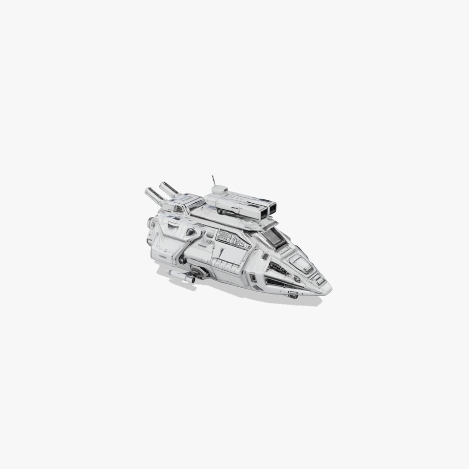Futuristic Cruiser Spaceship model pack