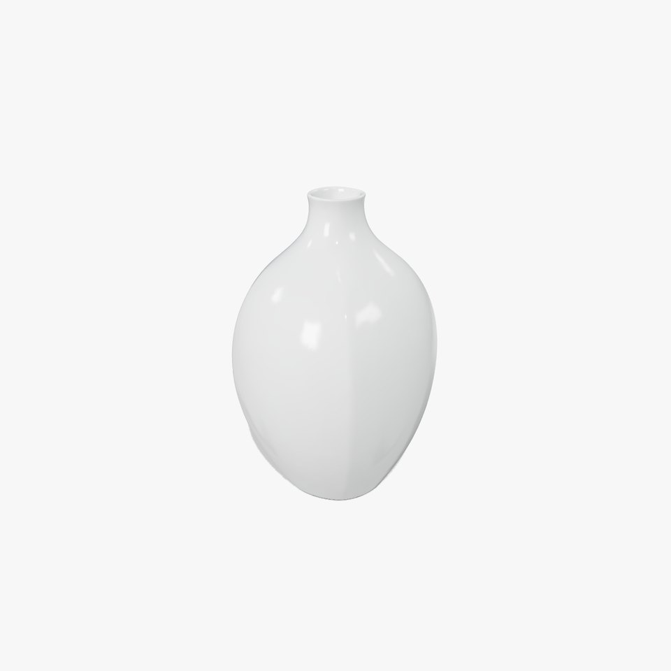 Glossy White Vase model pack