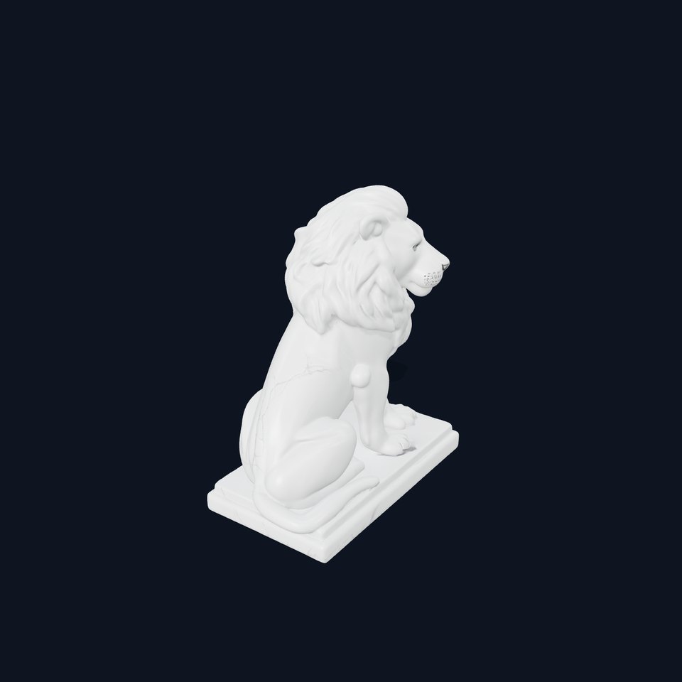 Majestic Marble Lion model pack