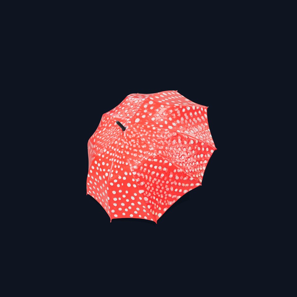 Red Polka Dot Umbrella model pack