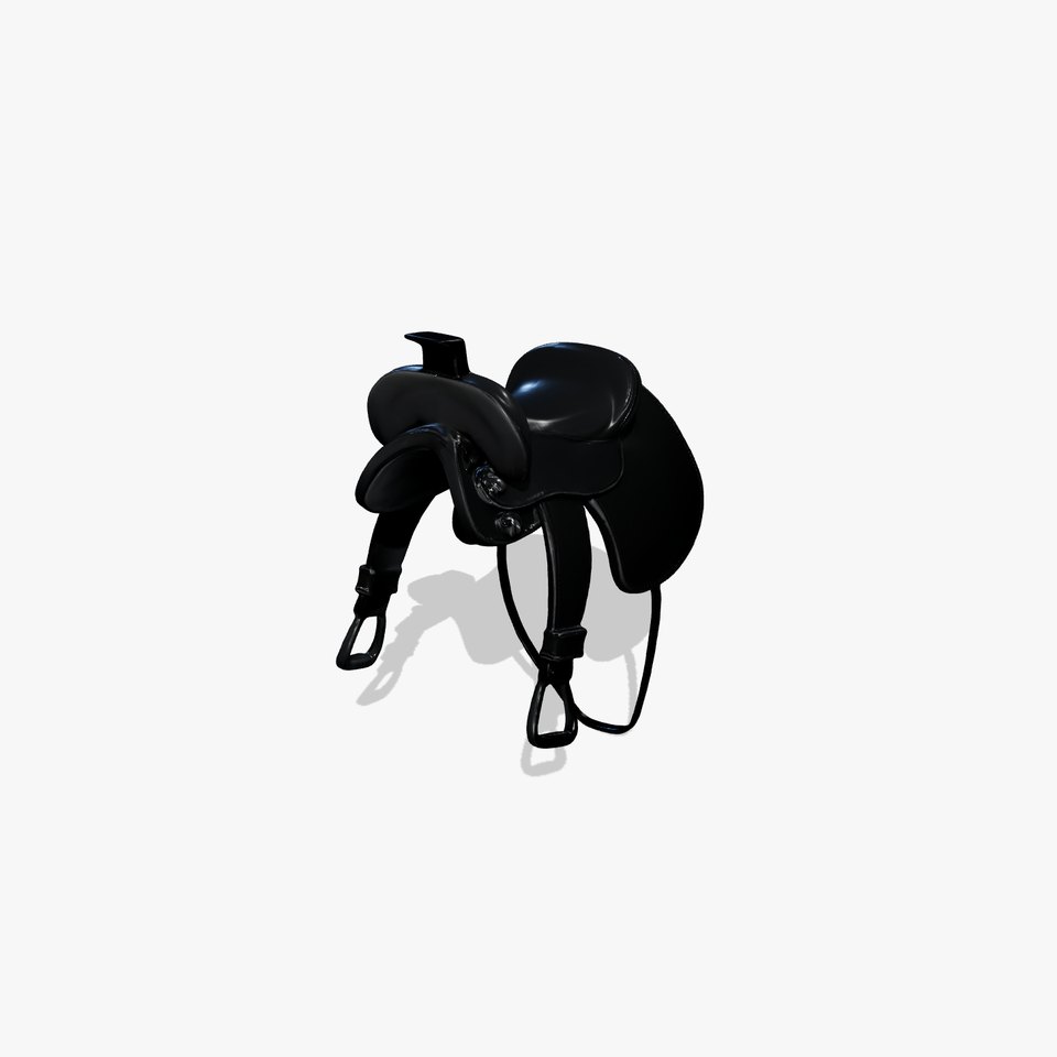 Sleek Black Saddle model pack