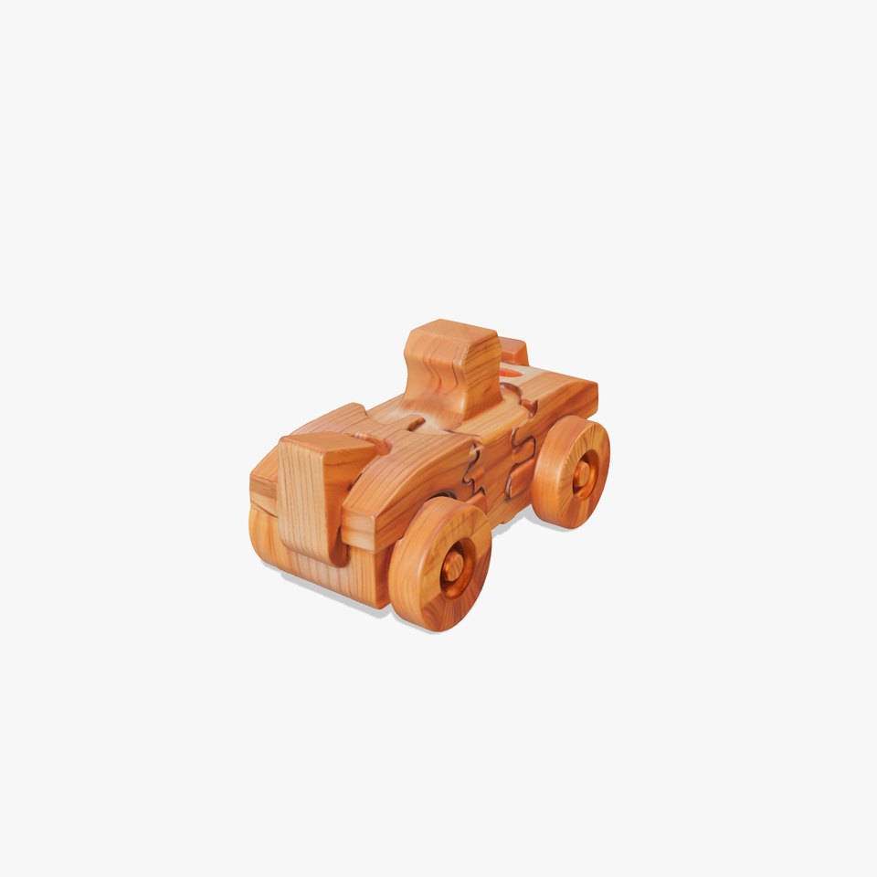 Wooden Puzzle Car model pack