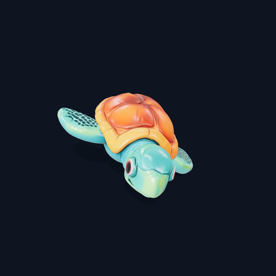 Vibrant Sea Turtle model pack