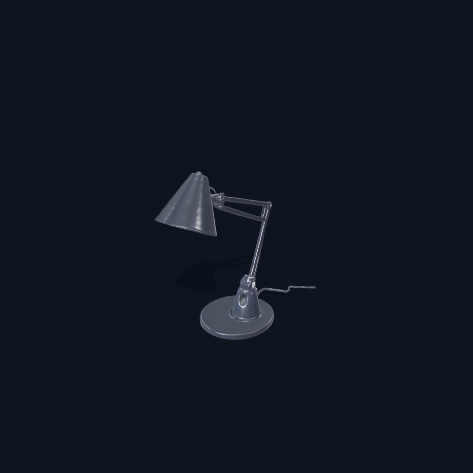 Sleek Black Desk Lamp model pack