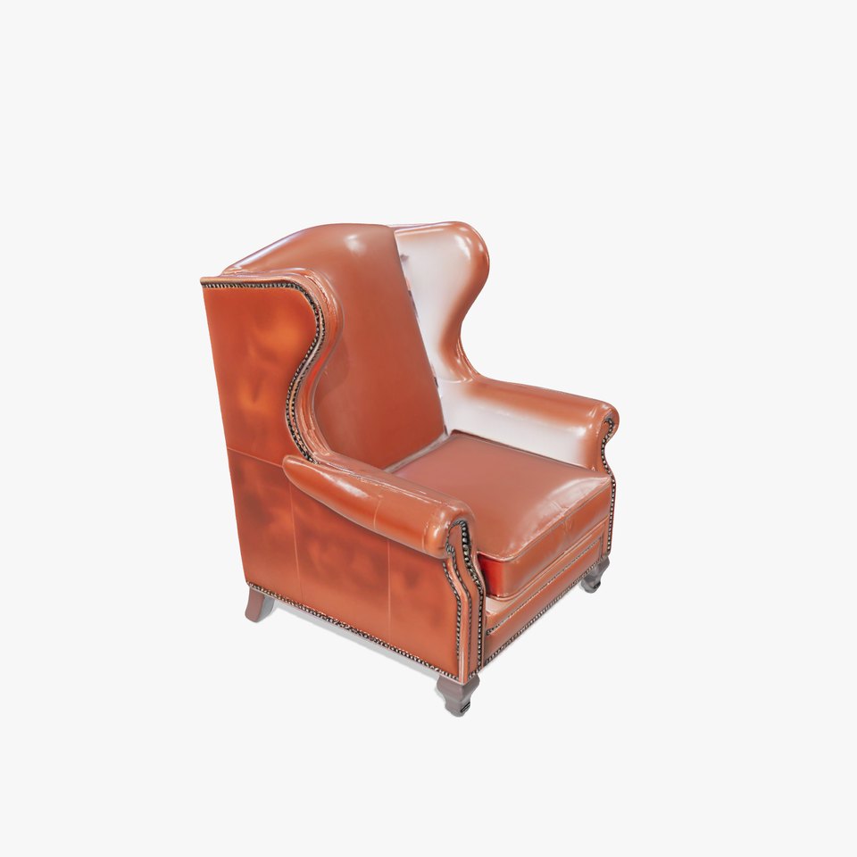 Elegant Leather Armchair model pack