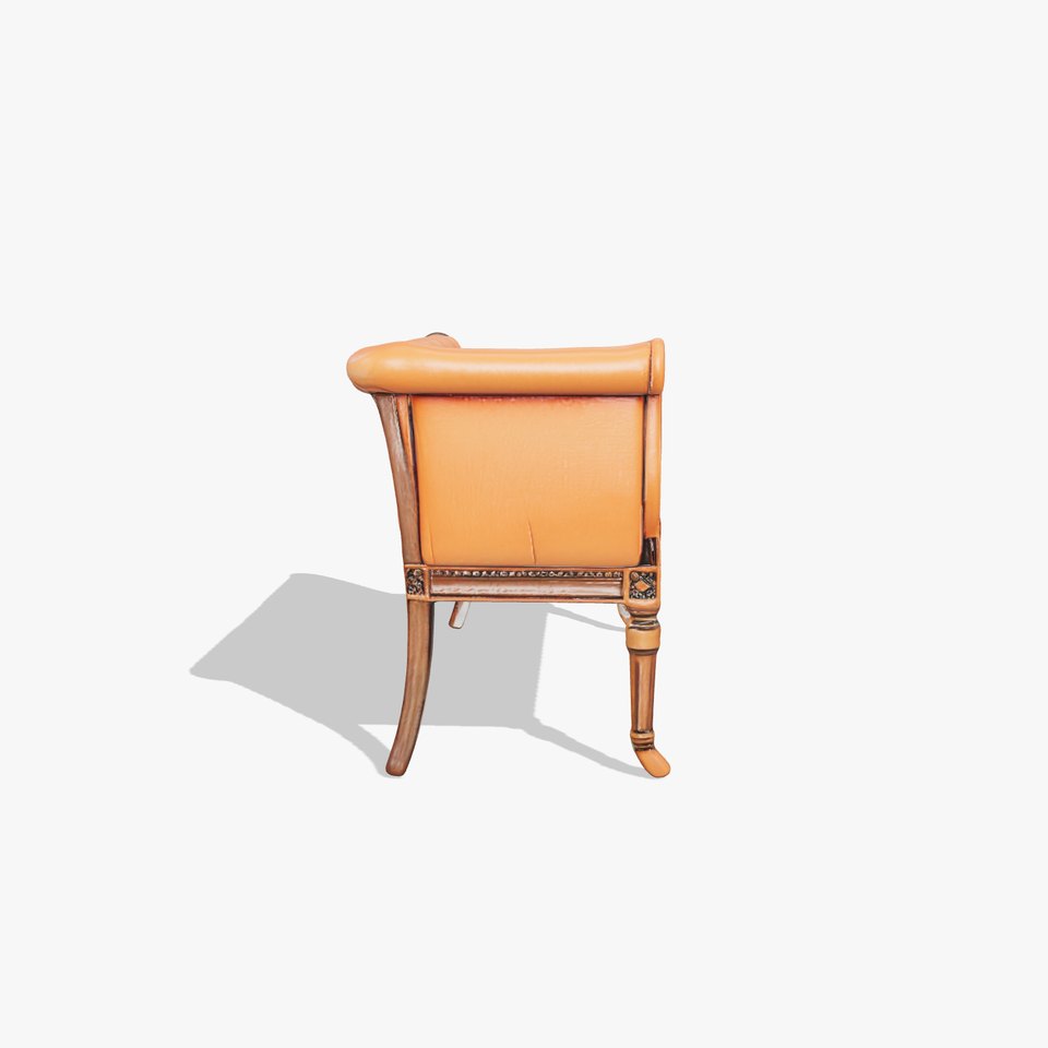 Elegant Leather Bench model pack