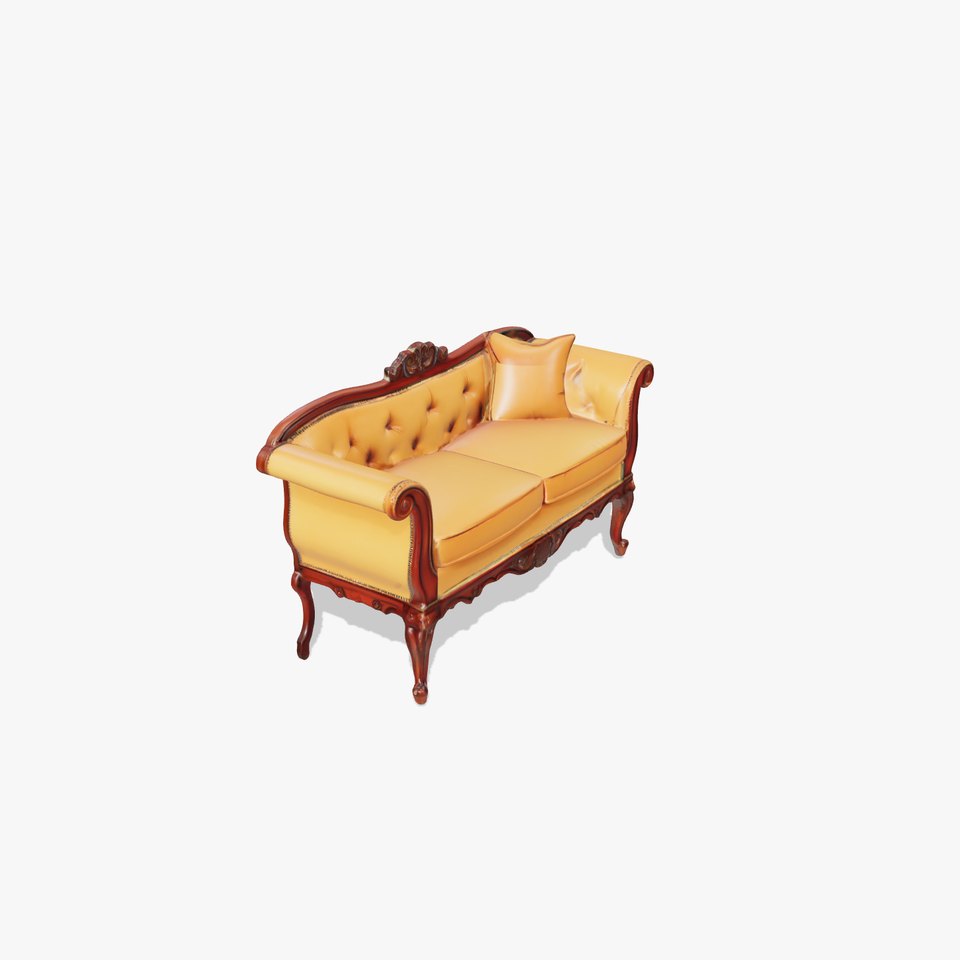 Elegant Victorian Sofa model pack