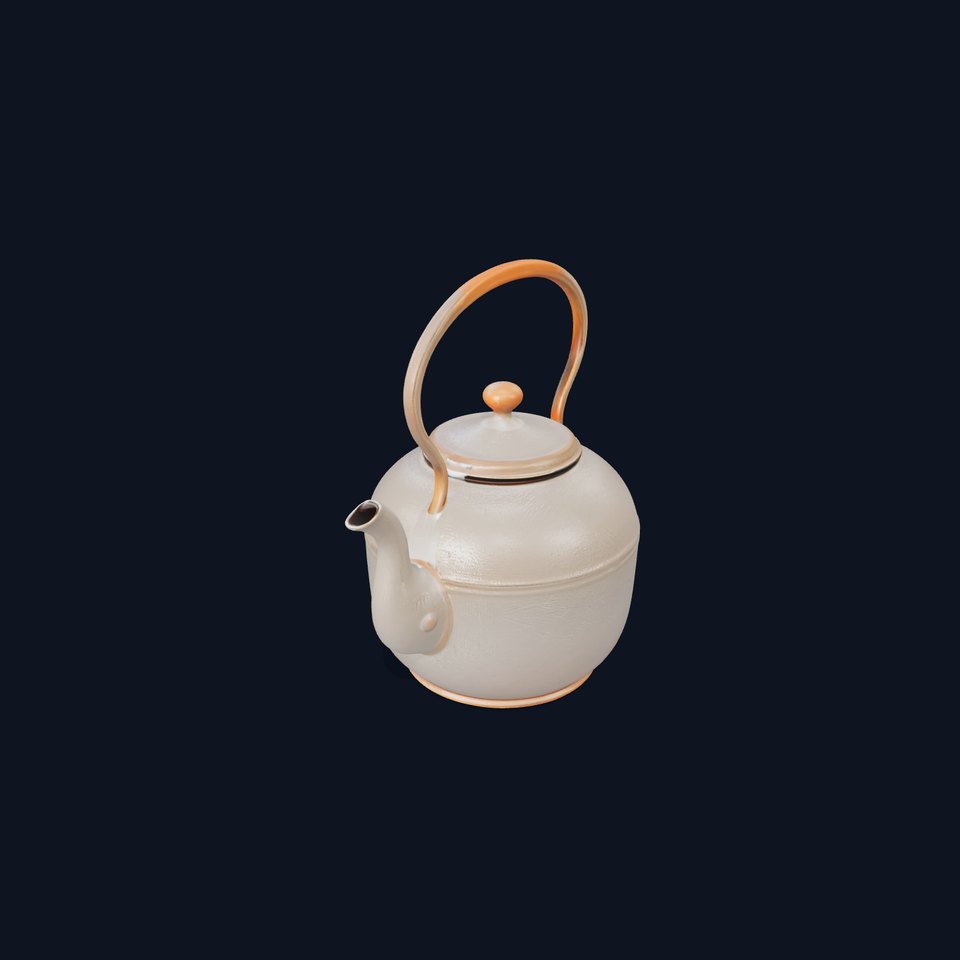 Rustic Iron Teapot model pack