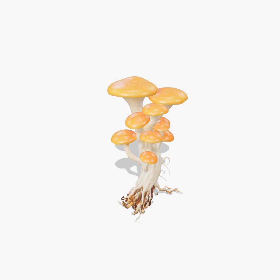 Vibrant Orange Mushroom model pack