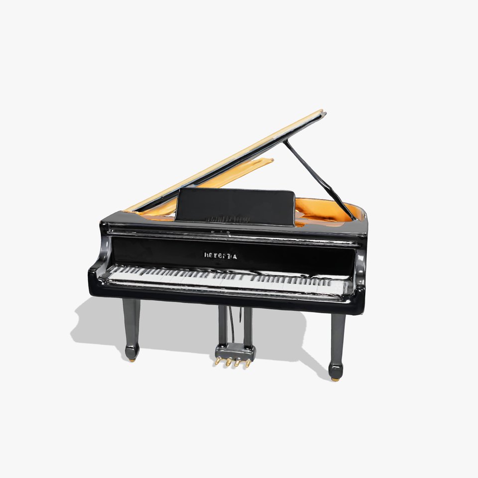Elegant Black Grand Piano model pack