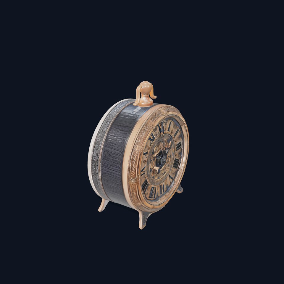 Vintage Brass Clock model pack