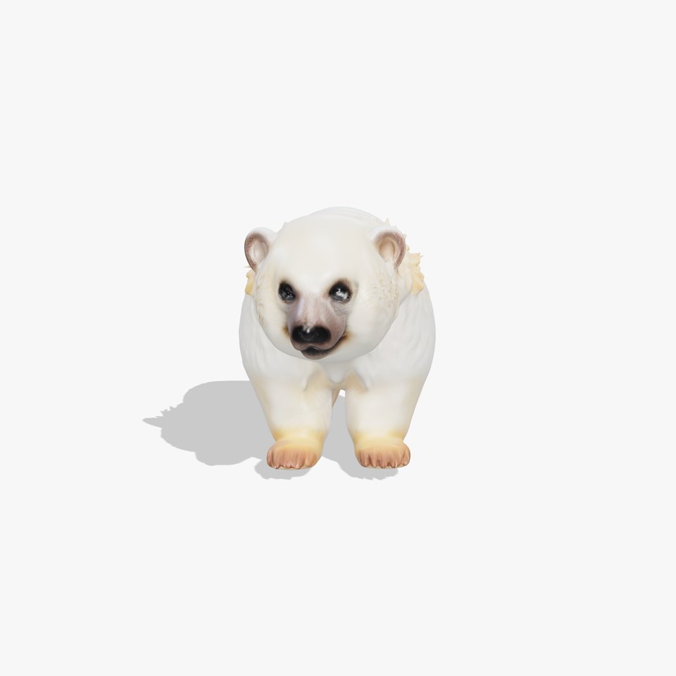 Fluffy Polar Bear model pack