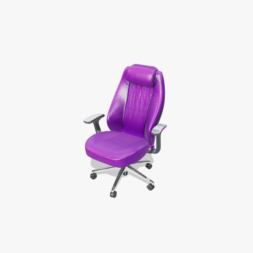 Purple Ergonomic Chair model pack