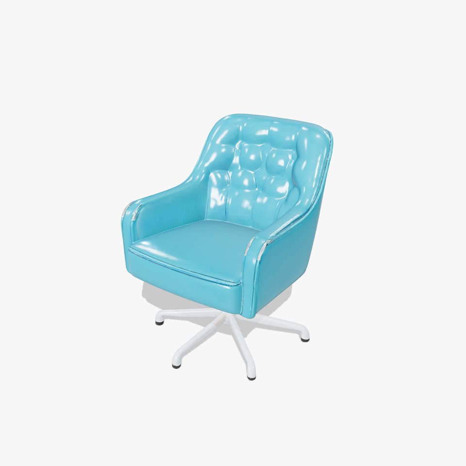 Teal Office Chair model pack