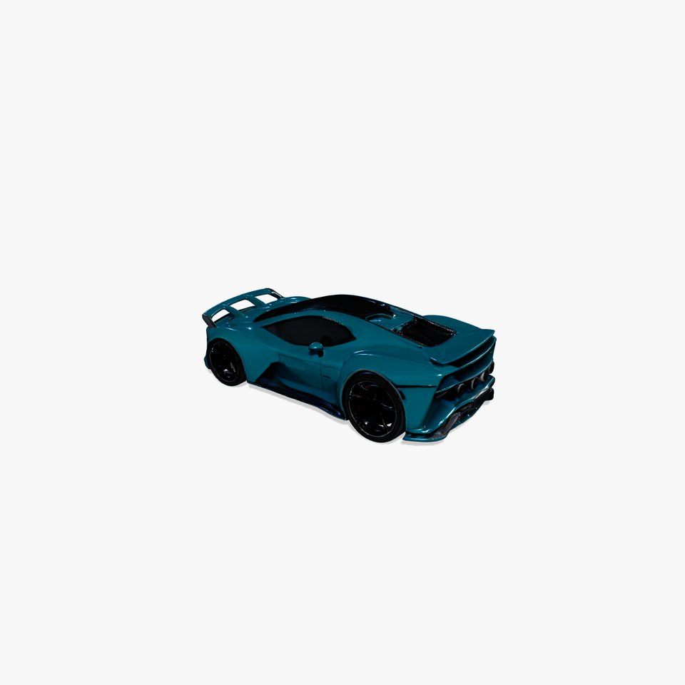 Turquoise Sports Car model pack