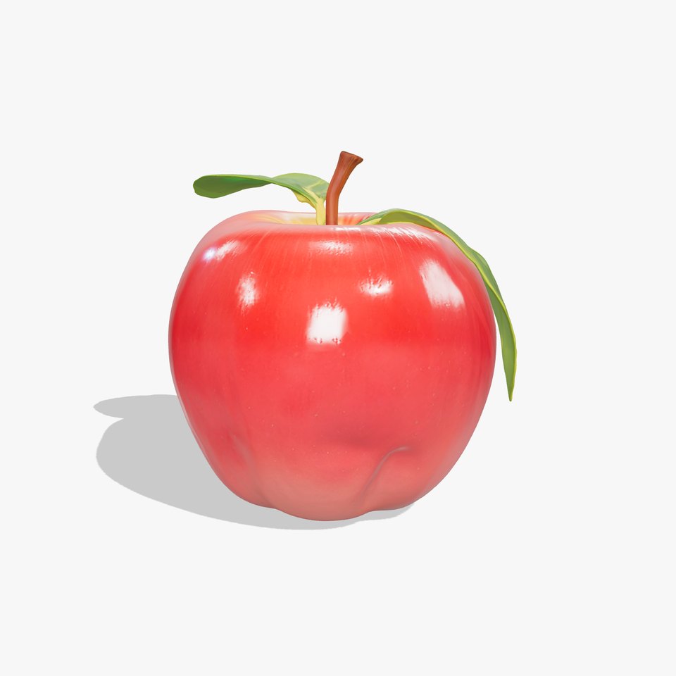 Glossy Red Apple model pack