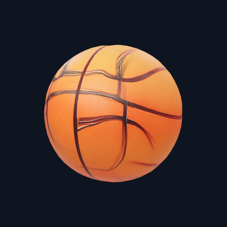 Classic Orange Basketball model pack