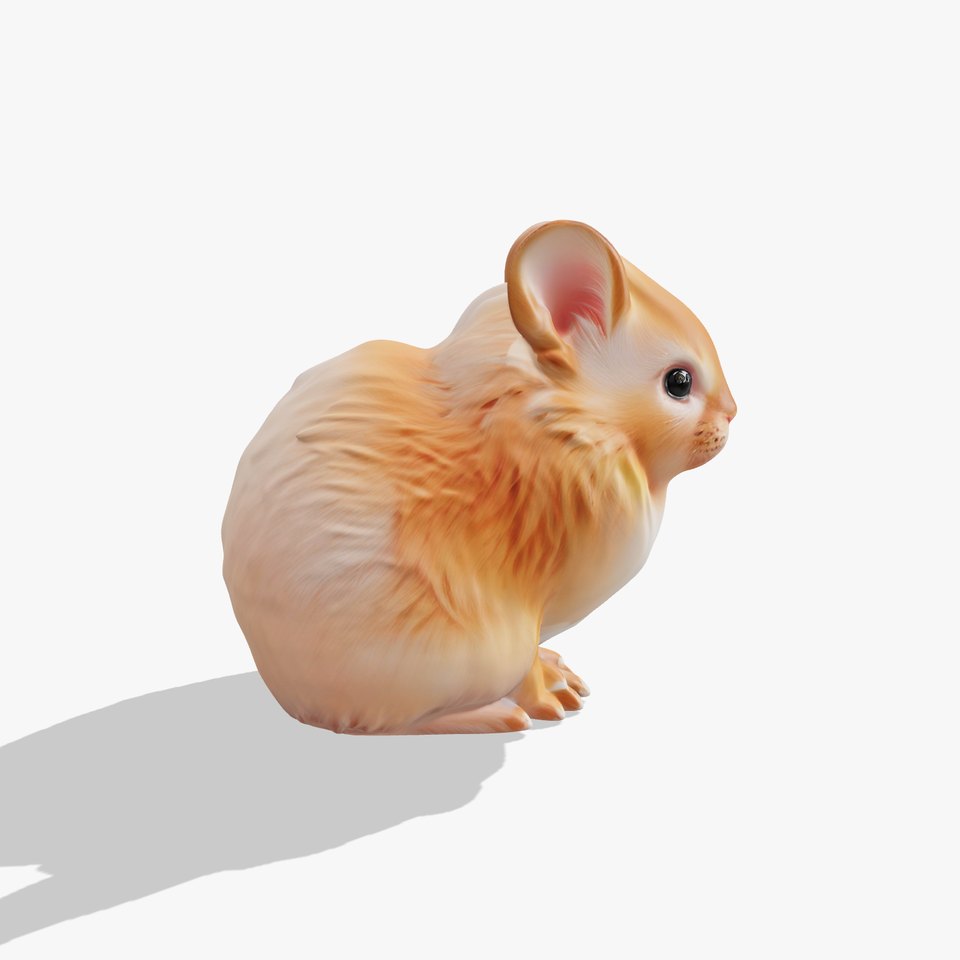 Fluffy Peach Rabbit model pack