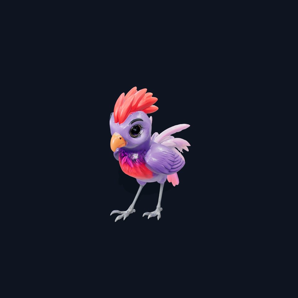Vibrant Purple Bird model pack