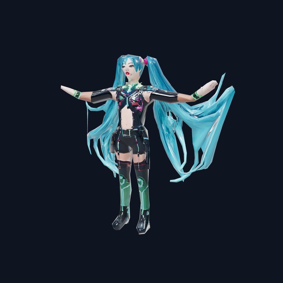 Neon Cyberpunk Diva model pack