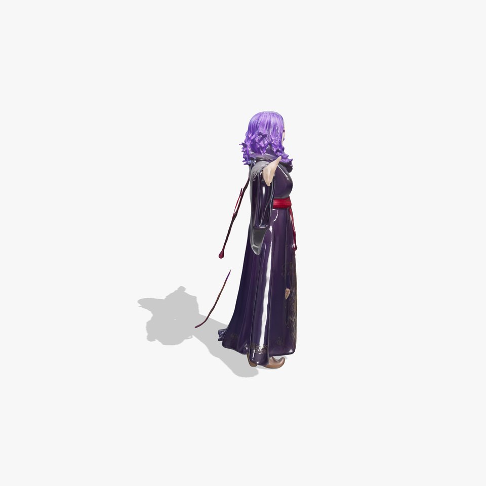 Purple Sorceress Robe model pack