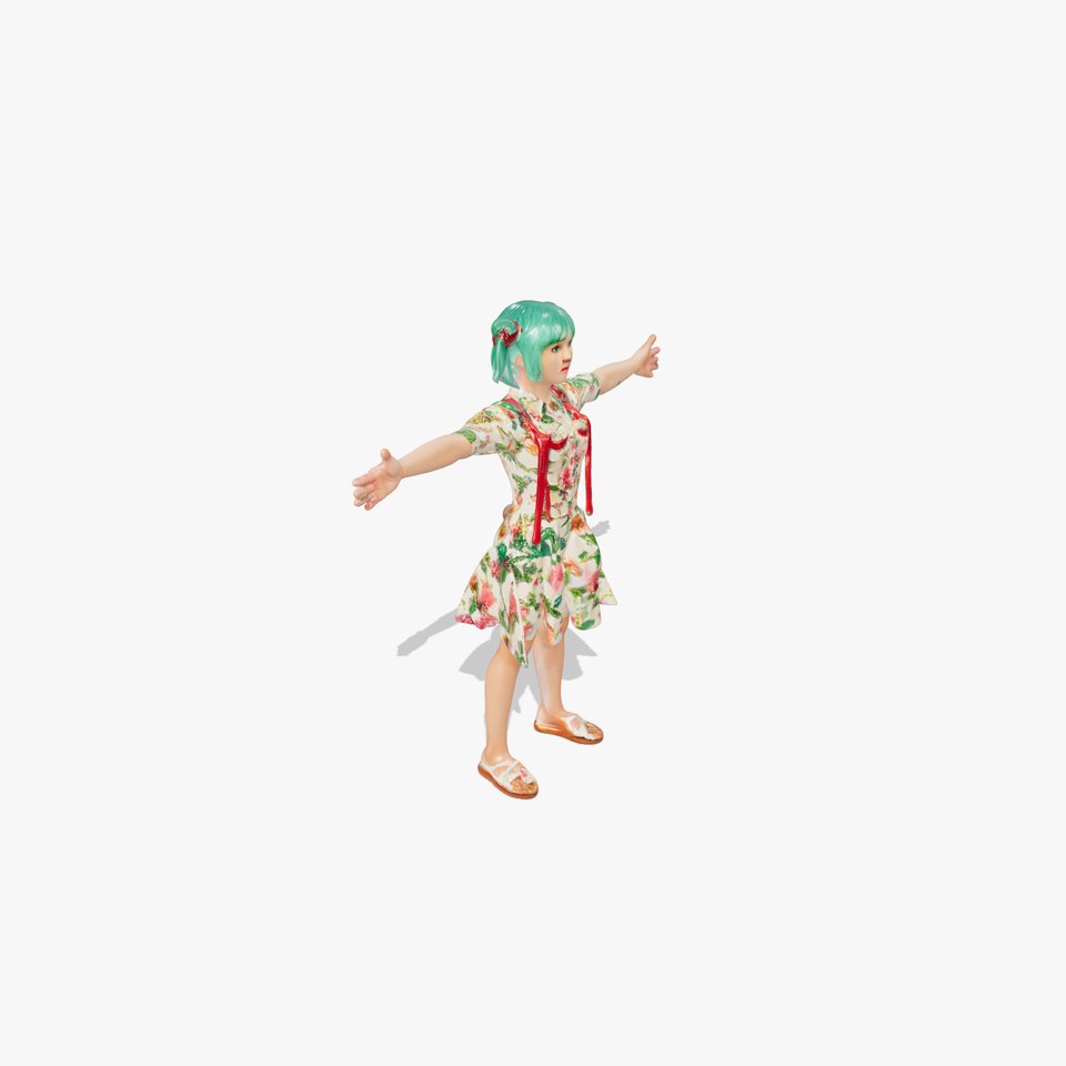 Floral Dress Character model pack