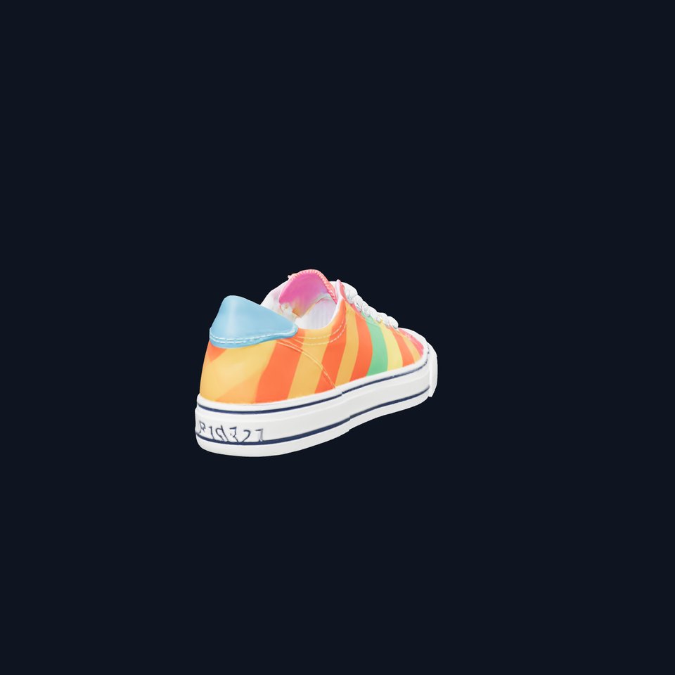 Vibrant Striped Sneaker model pack