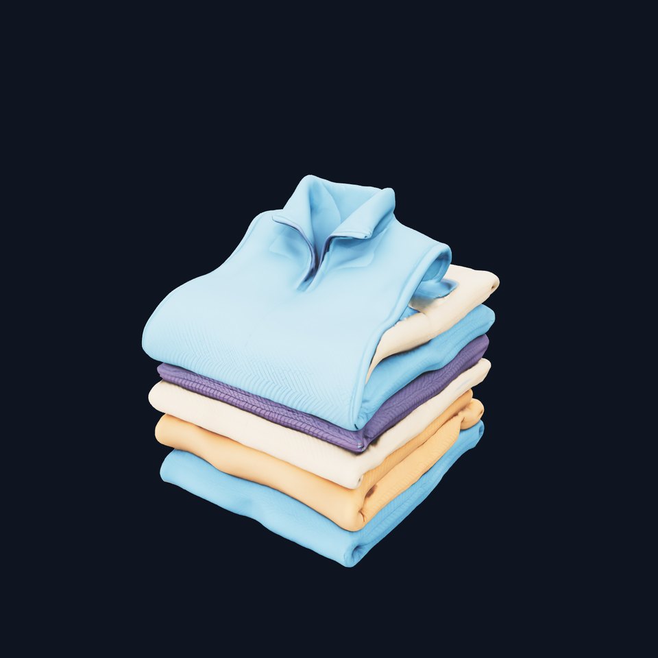 Colorful Folded Sweaters model pack