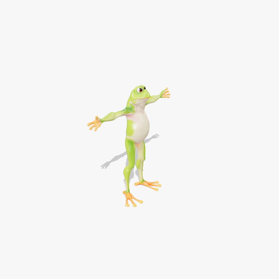 Cheerful Green Frog model pack
