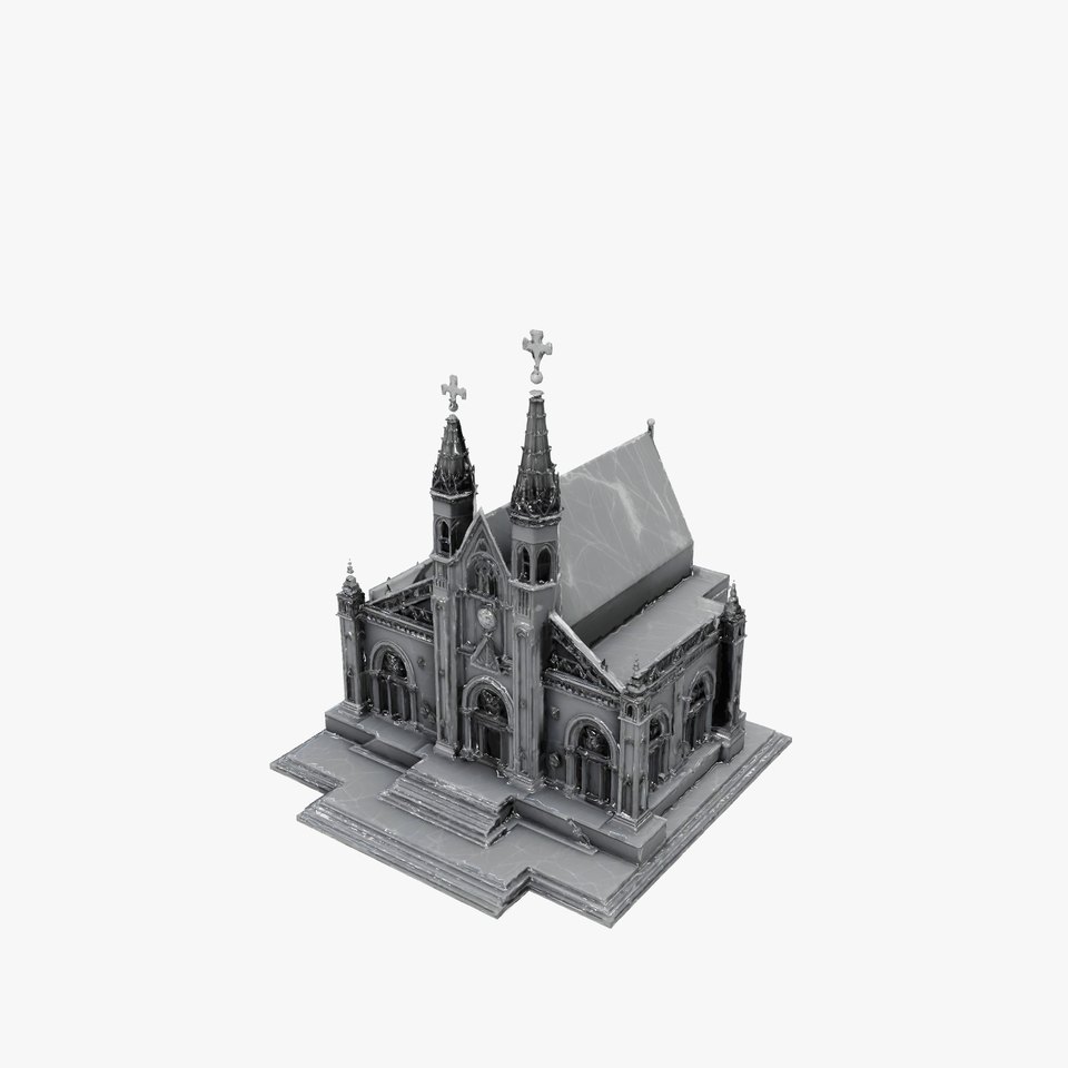 Gothic Stone Cathedral model pack