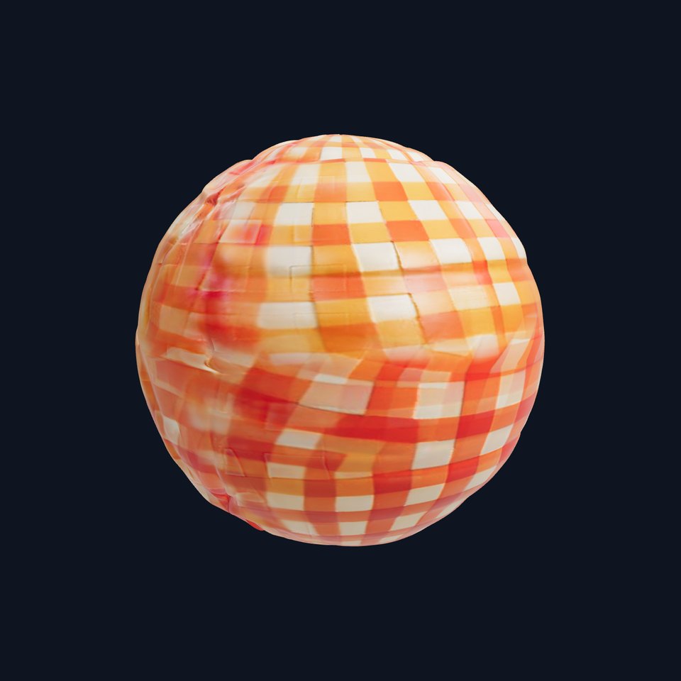 Vibrant Checkered Fabric HQ PBR Textures Set