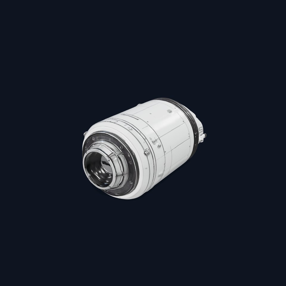 Sleek White Rocket model pack