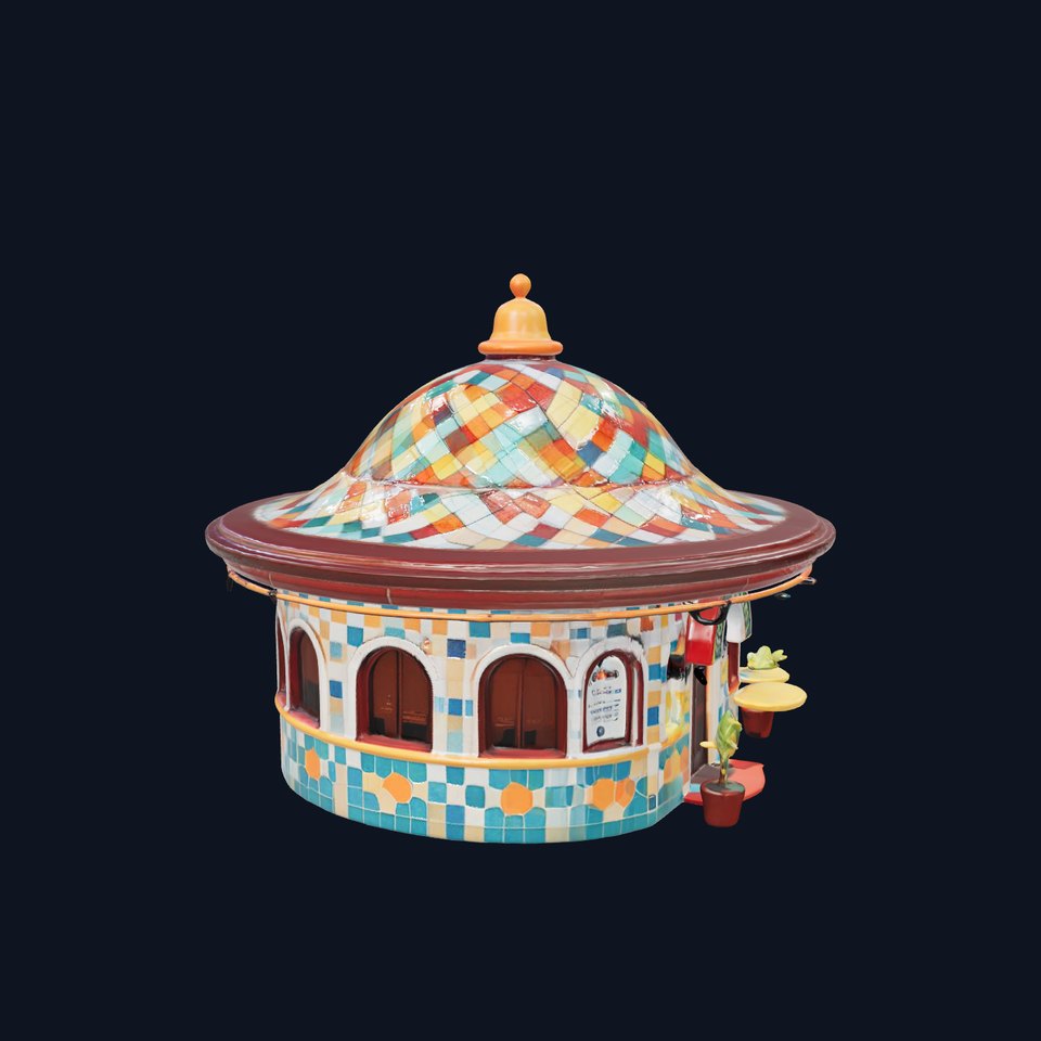 Colorful Bistro Pavilion model pack