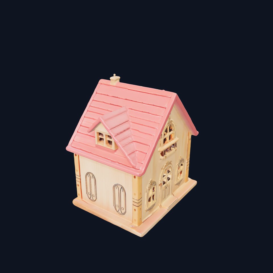 Charming Pink Dollhouse model pack