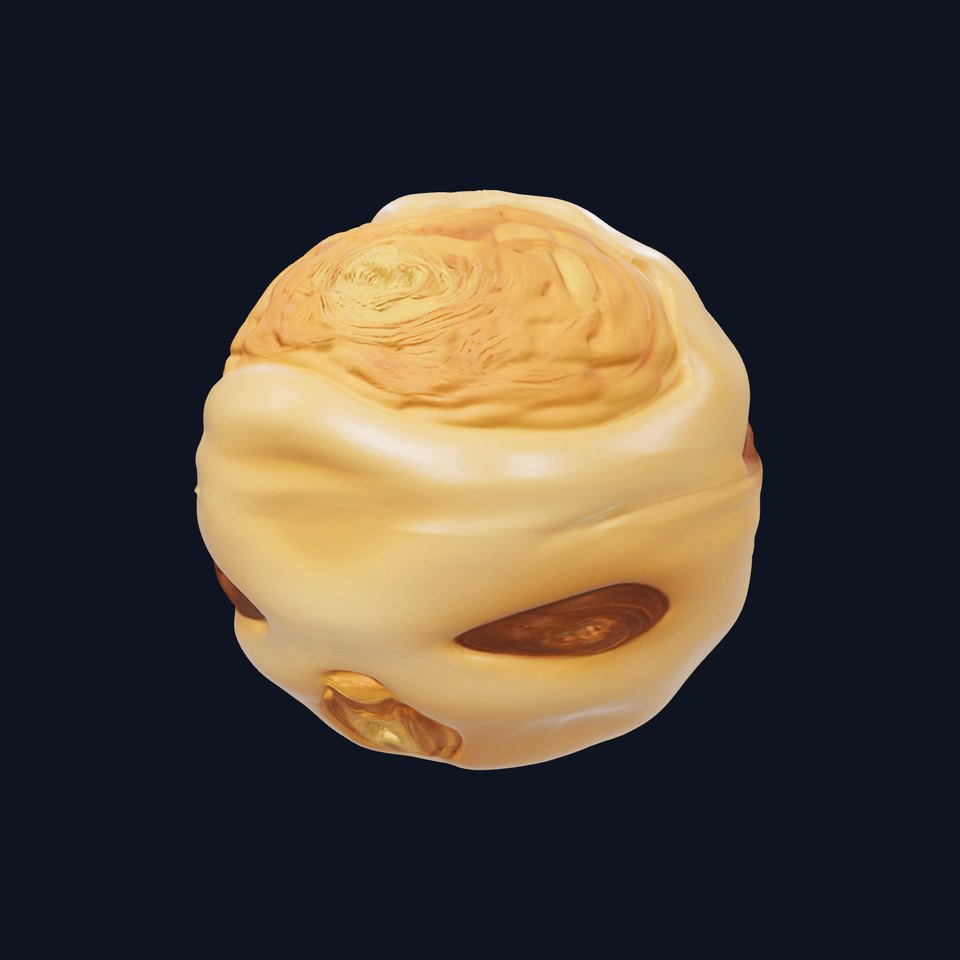 Glossy Amber Resin HQ PBR Textures Set