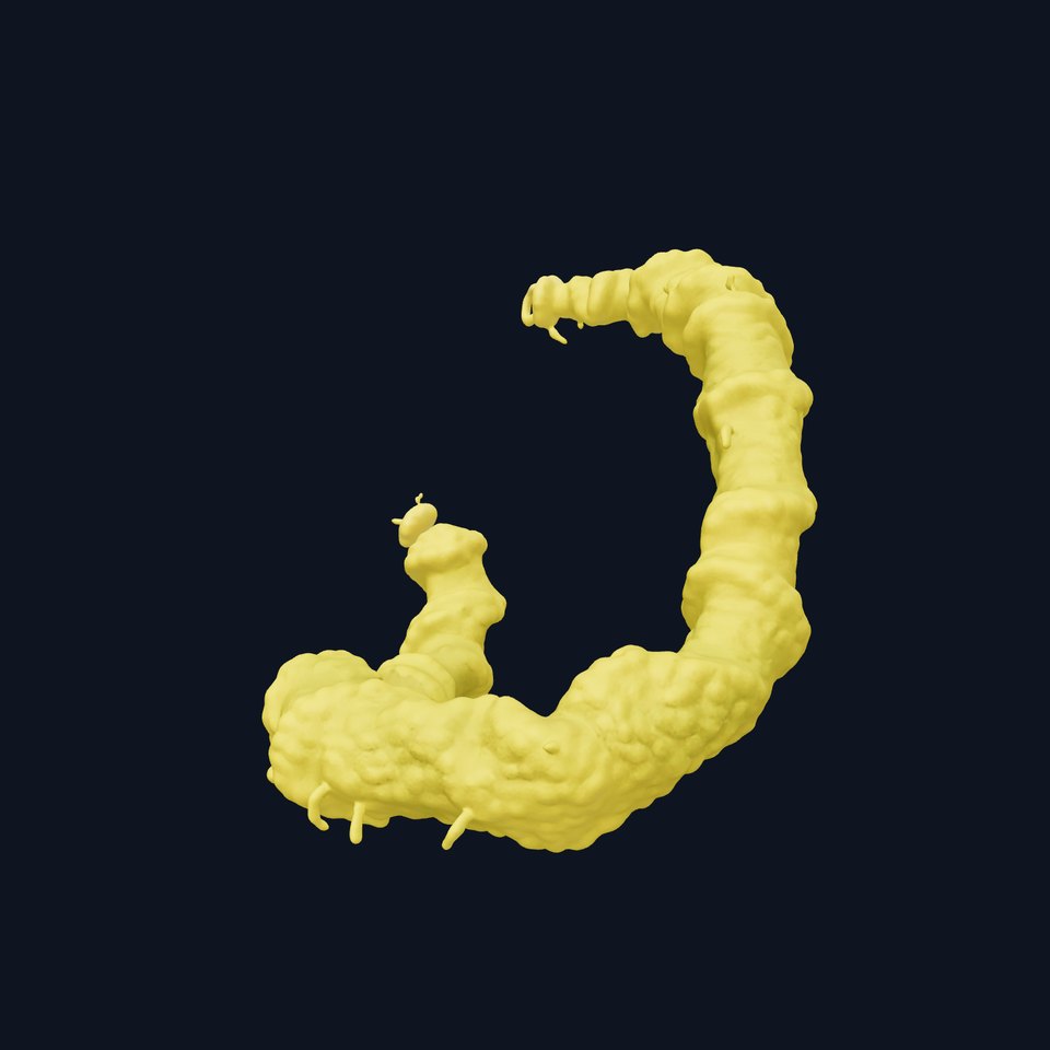 Yellow Vibrant Spiral model pack