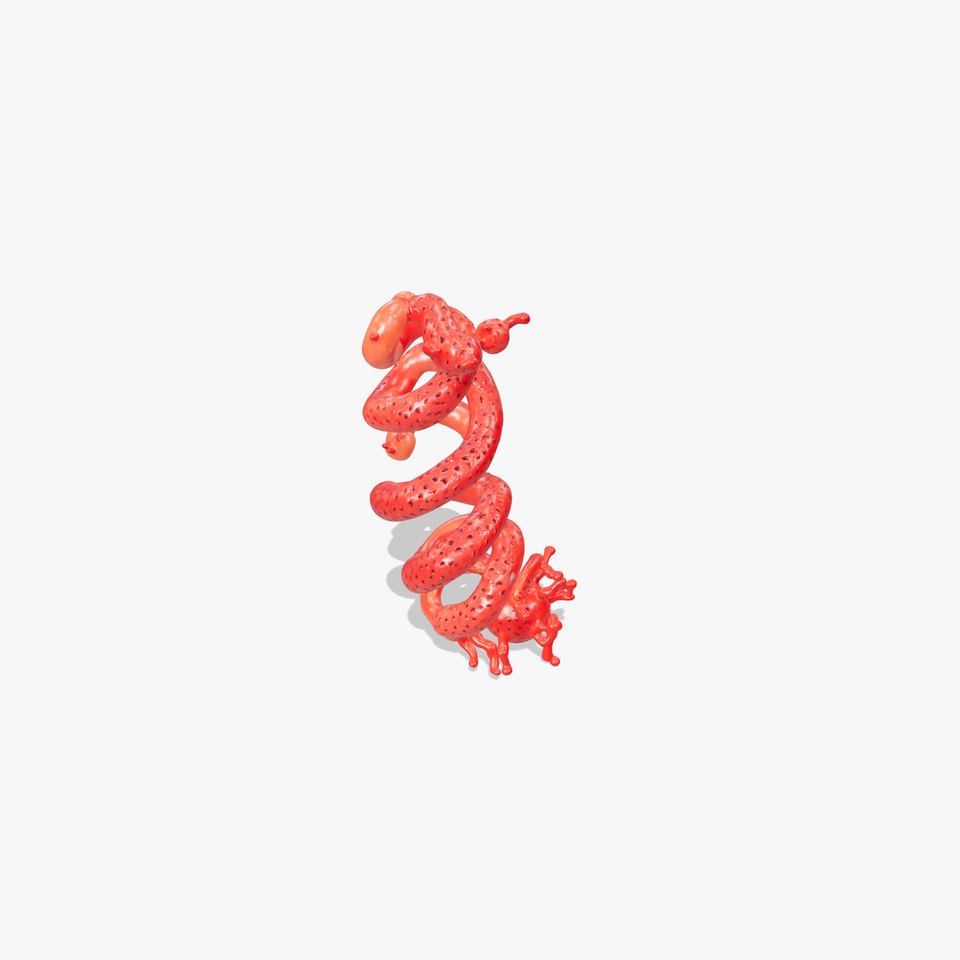 Red Spiral Creature model pack
