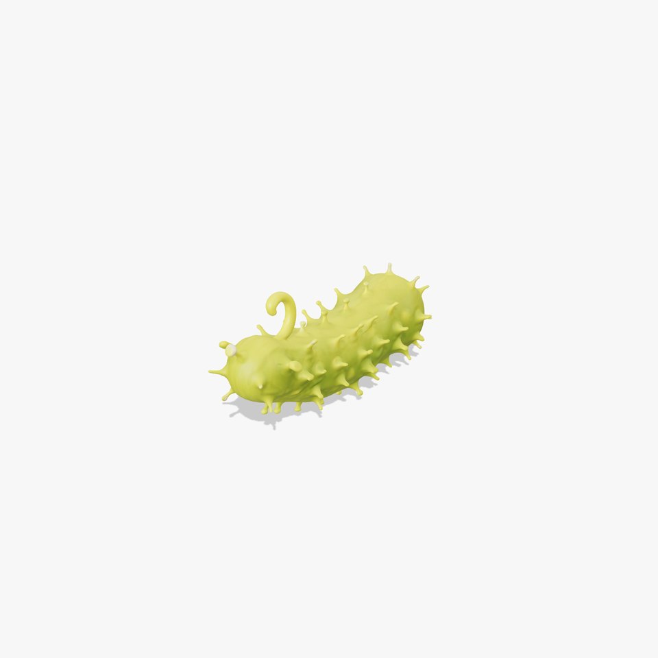 Spiky Green Cucumber model pack