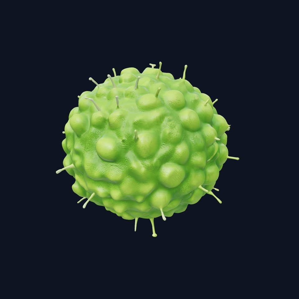 Green Spiked Sphere model pack