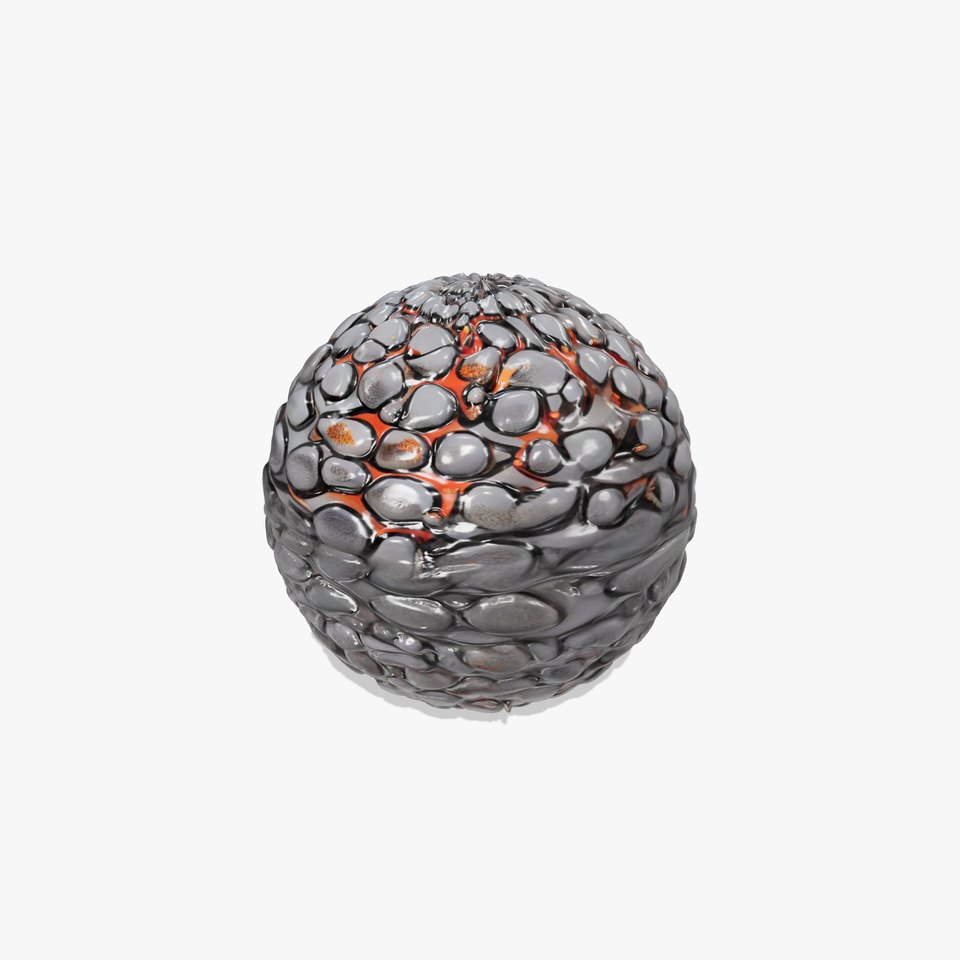 Polished Black Pebble HQ PBR Textures Set