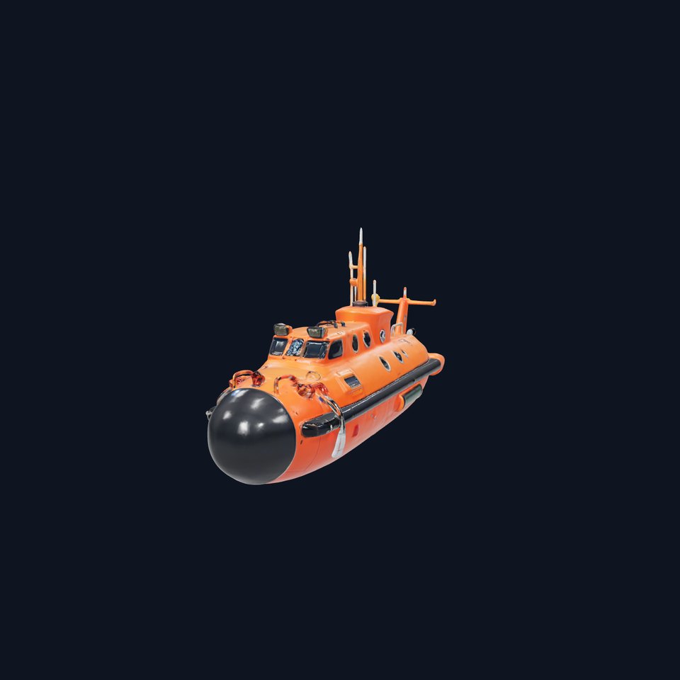 Bright Orange Submarine model pack
