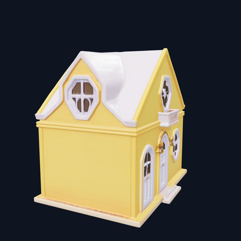 Charming Yellow House model pack
