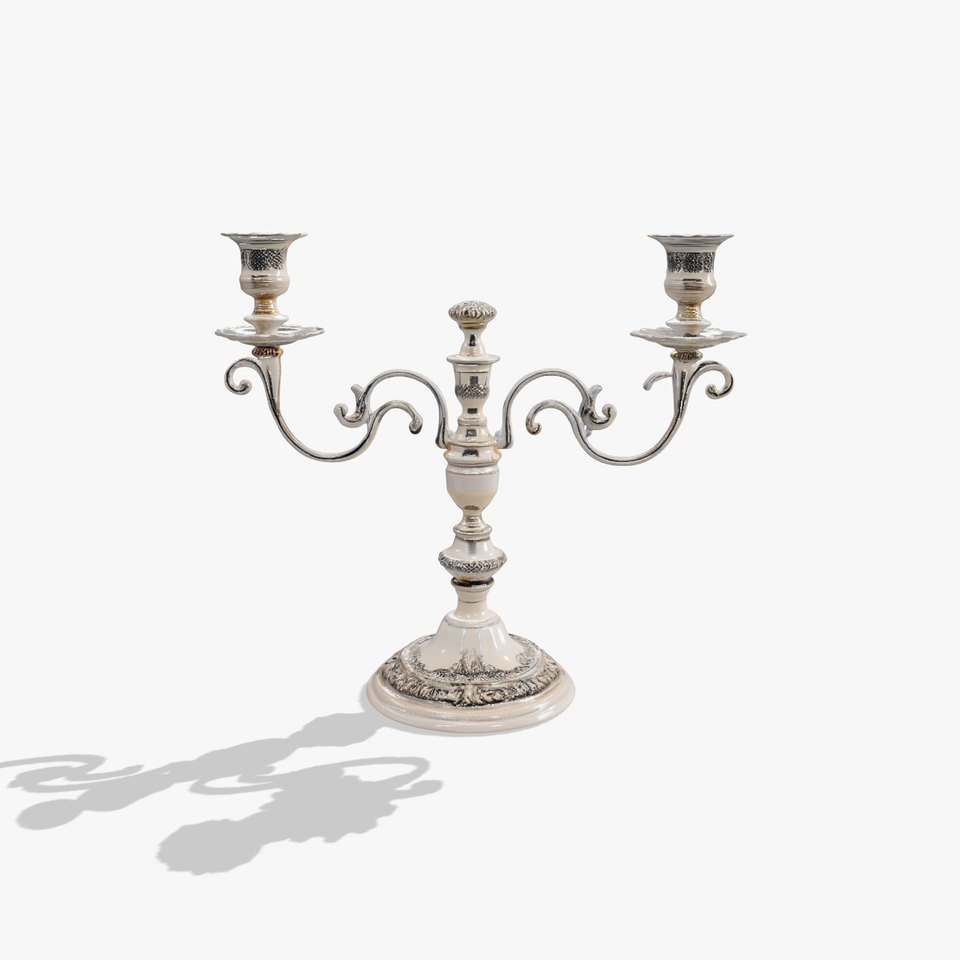Elegant Silver Candelabra model pack