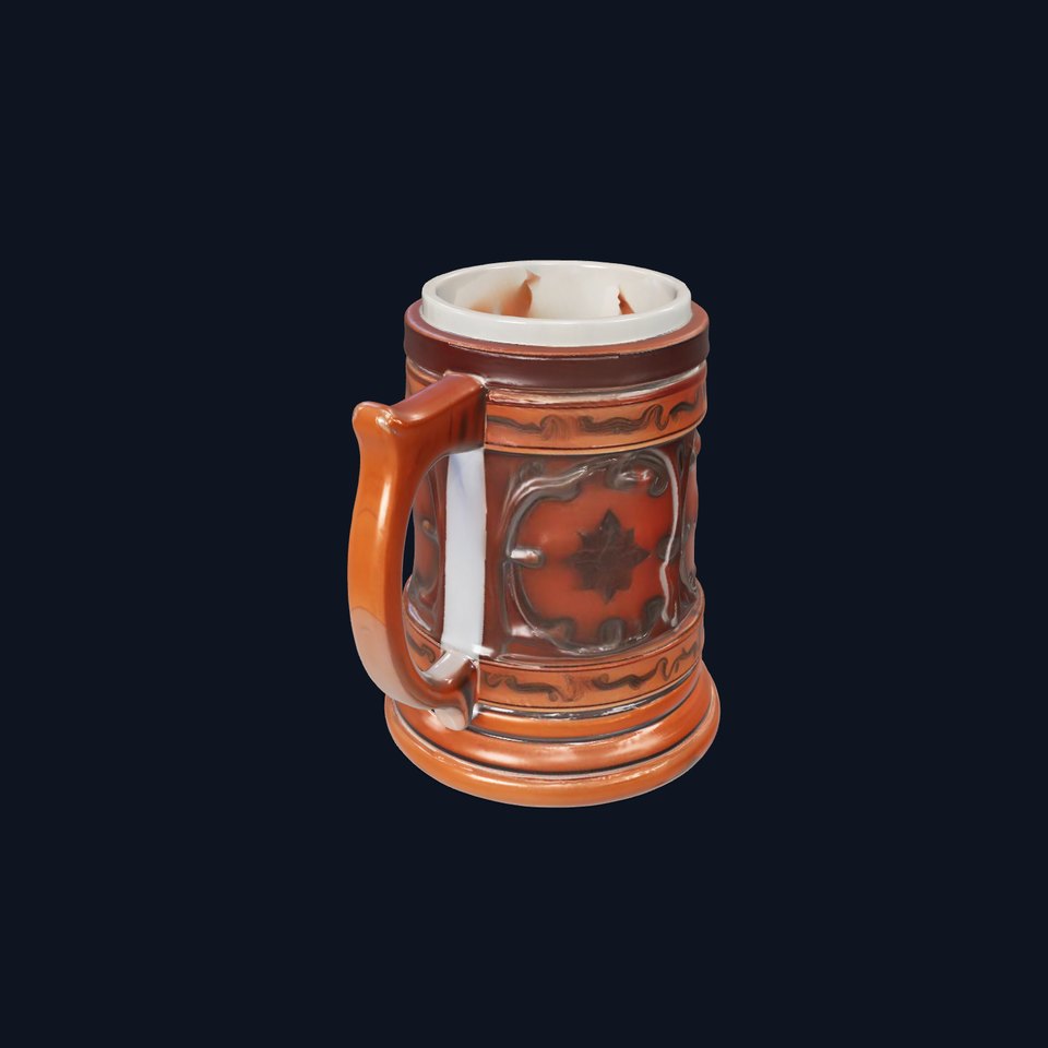 Ornate Wooden Mug model pack