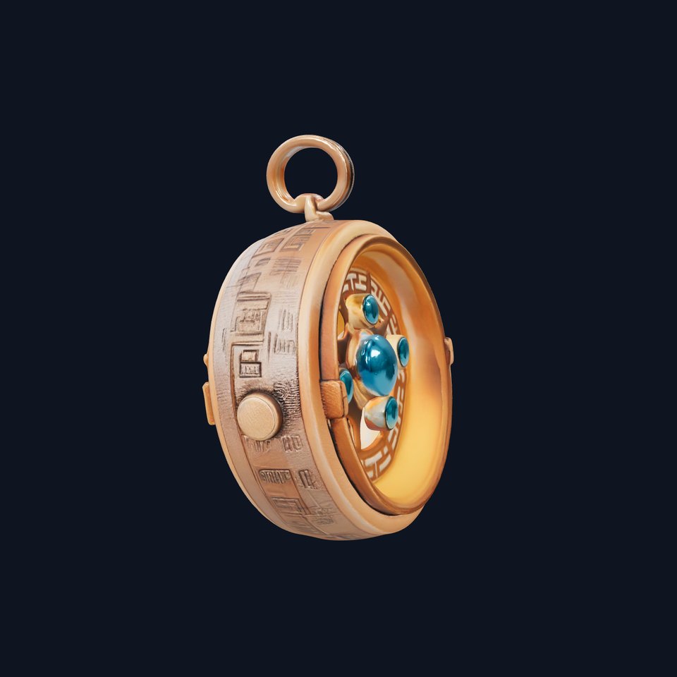 Antique Turquoise Pendant model pack