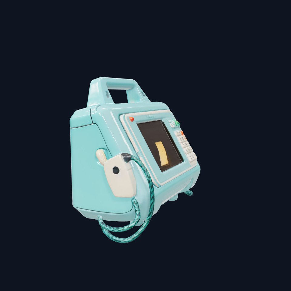 Turquoise Portable Monitor model pack