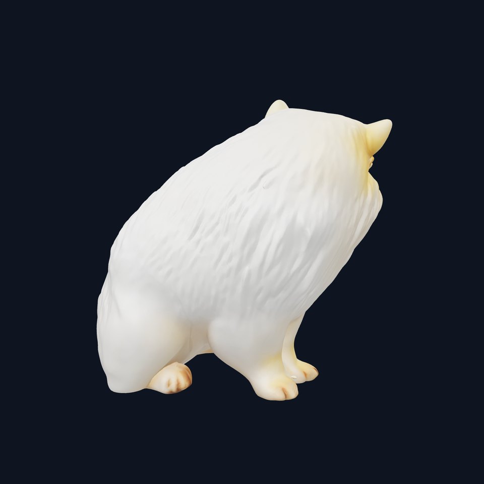 Fluffy White Dog model pack
