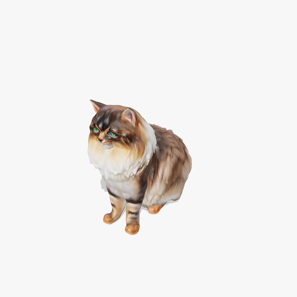 Fluffy Siberian Cat model pack