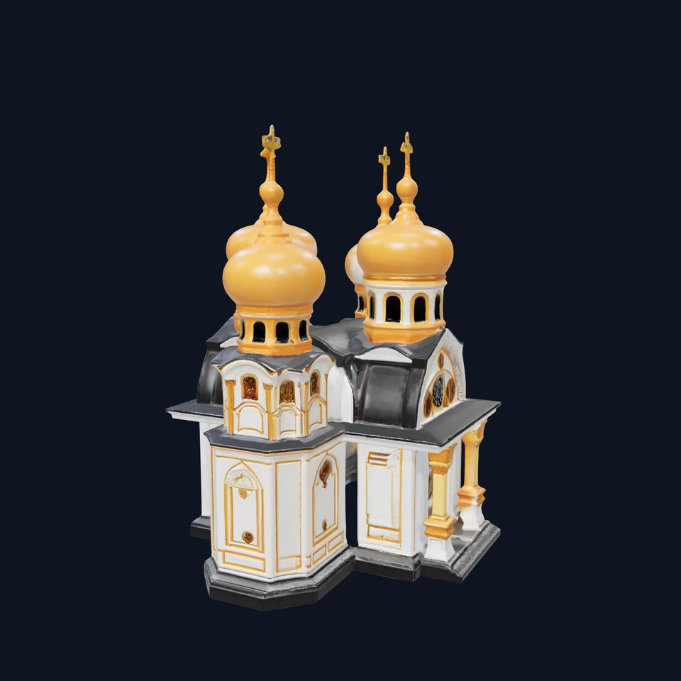 Golden Orthodox Church model pack