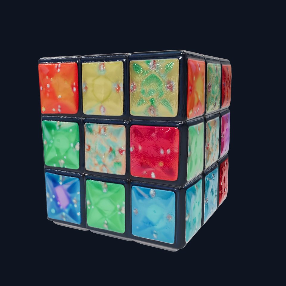 Sparkling Gemstone Puzzle Cube model pack